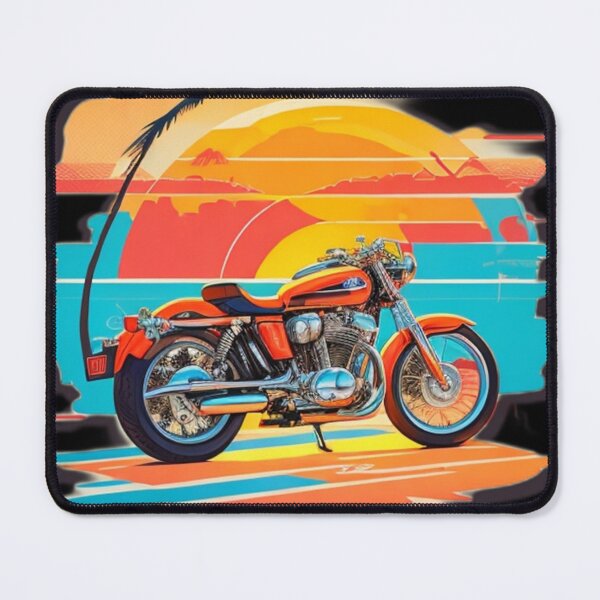 Item preview, Retro Aesthetic Motorcycle Sunset Palm Trees - Summer Time Essentials designed and sold by Ridiculam Toga.