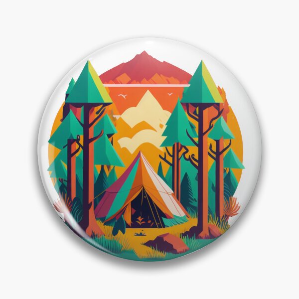 Item preview, Retro high colour vintage gone camping designed and sold by LivingItFunky.
