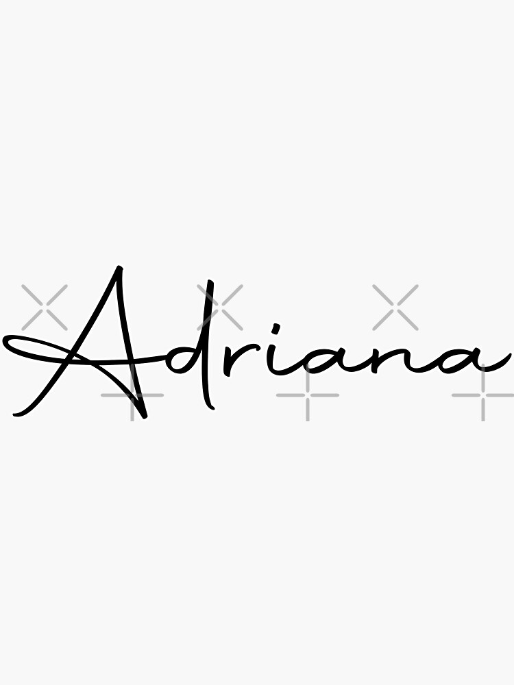 "Adriana Cursive Name Label" Sticker for Sale by NafilNafiz | Redbubble