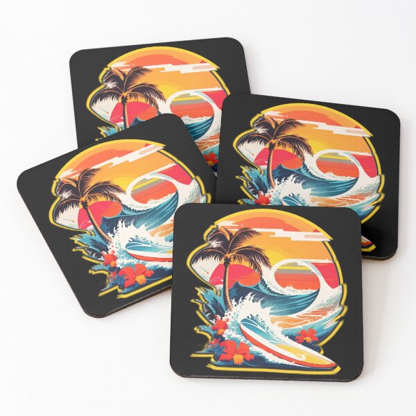 Item preview, Catch a Wave Surfing Palm Trees - Summer Time Essentials designed and sold by Ridiculam Toga.