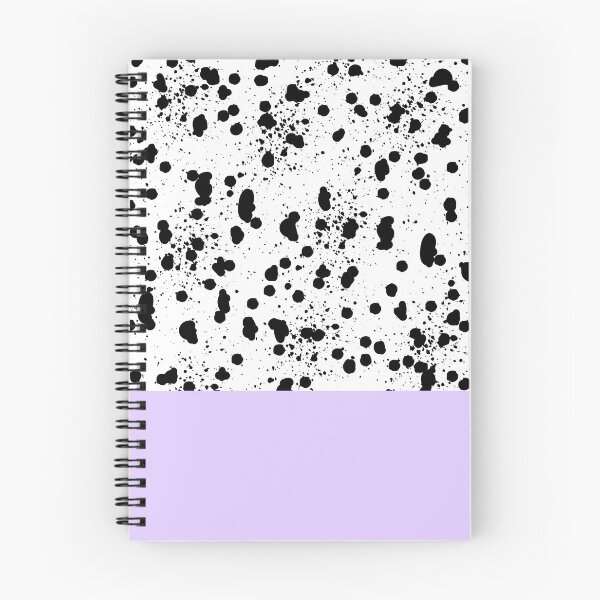Item preview, Dalmatian Spots with Light Pastel Purple - Black and White Animal Print Ink Dots designed and sold by SMillustrations.