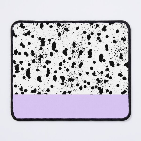 Item preview, Dalmatian Spots with Light Pastel Purple - Black and White Animal Print Ink Dots designed and sold by SMillustrations.