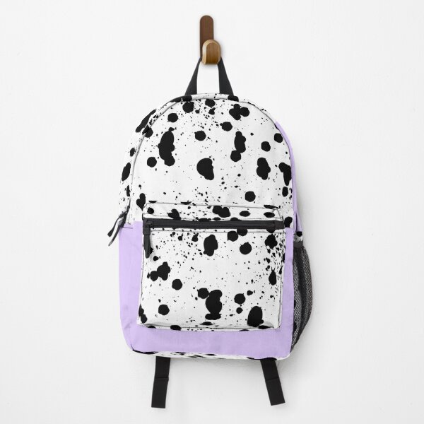 Item preview, Dalmatian Spots with Light Pastel Purple - Black and White Animal Print Ink Dots designed and sold by SMillustrations.