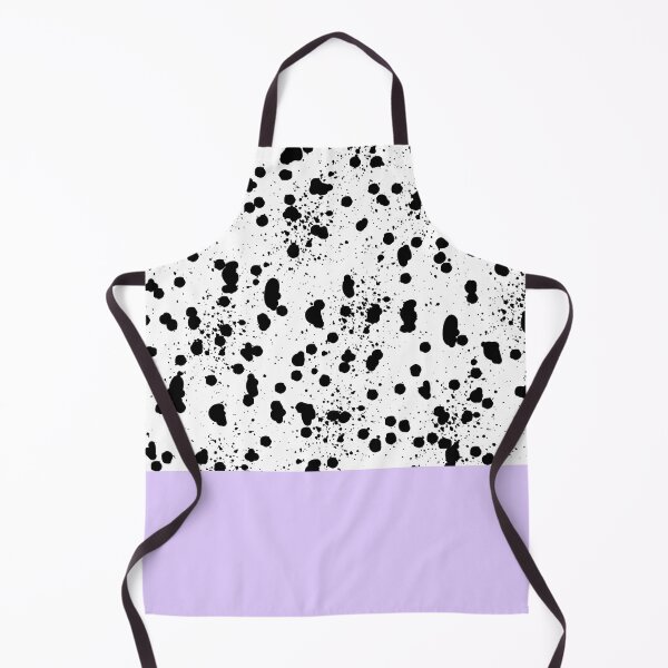 Item preview, Dalmatian Spots with Light Pastel Purple - Black and White Animal Print Ink Dots designed and sold by SMillustrations.