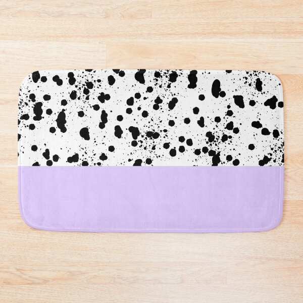 Item preview, Dalmatian Spots with Light Pastel Purple - Black and White Animal Print Ink Dots designed and sold by SMillustrations.