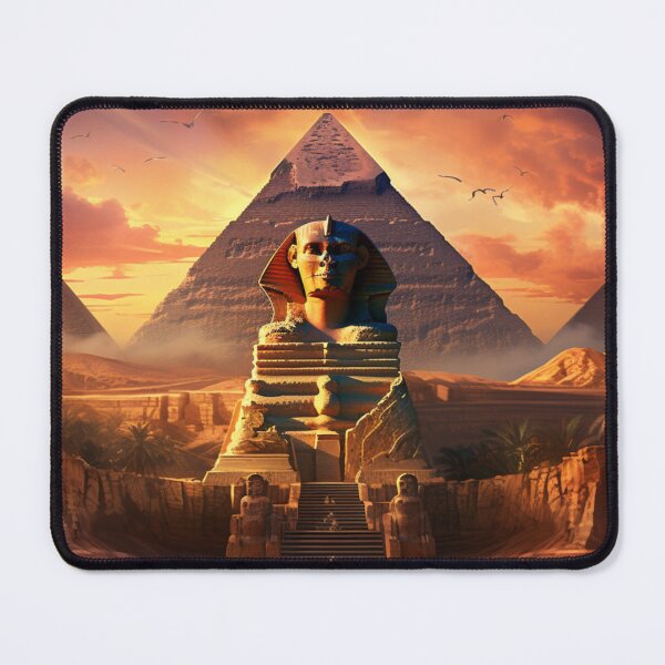 Item preview, Egyptian Sphinx Pyramid Art  designed and sold by MojaveTradePost.