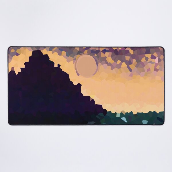 Item preview, Coastal Mountain Abstract Beach and Colorful Sky Scene 4 of 8 - with Sun designed and sold by Beachy.