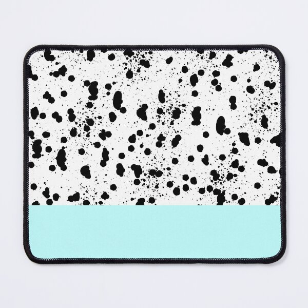 Item preview, Dalmatian Spots with Aqua Blue - Black and White Animal Print Ink Dots designed and sold by SMillustrations.