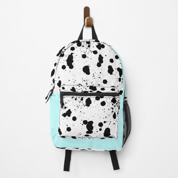 Item preview, Dalmatian Spots with Aqua Blue - Black and White Animal Print Ink Dots designed and sold by SMillustrations.