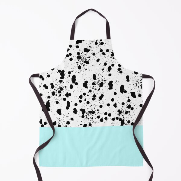 Item preview, Dalmatian Spots with Aqua Blue - Black and White Animal Print Ink Dots designed and sold by SMillustrations.