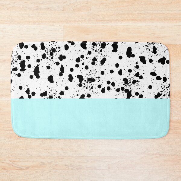 Item preview, Dalmatian Spots with Aqua Blue - Black and White Animal Print Ink Dots designed and sold by SMillustrations.