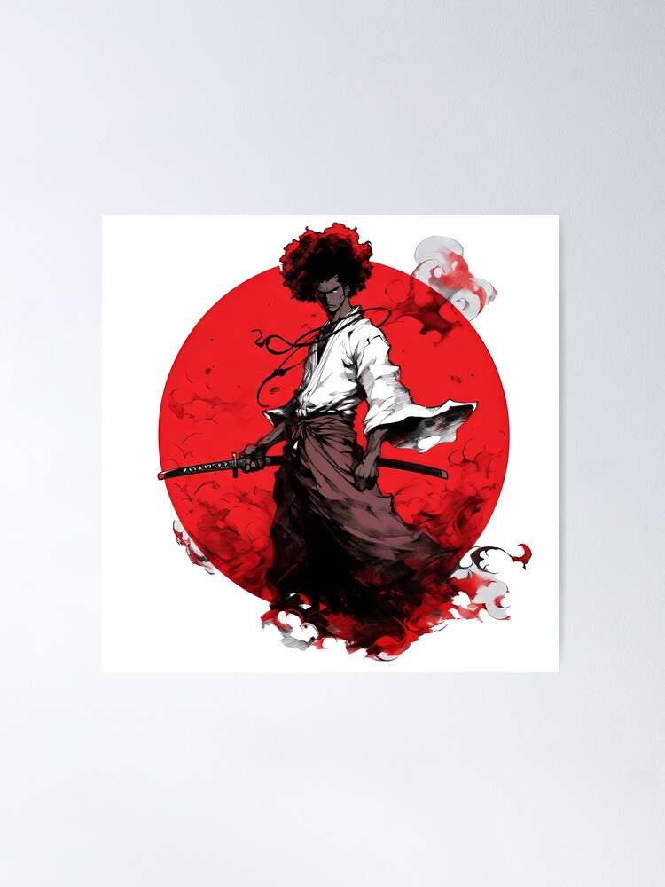 Afro Samurai Character Poster Art Men's Black T-shirt : Target