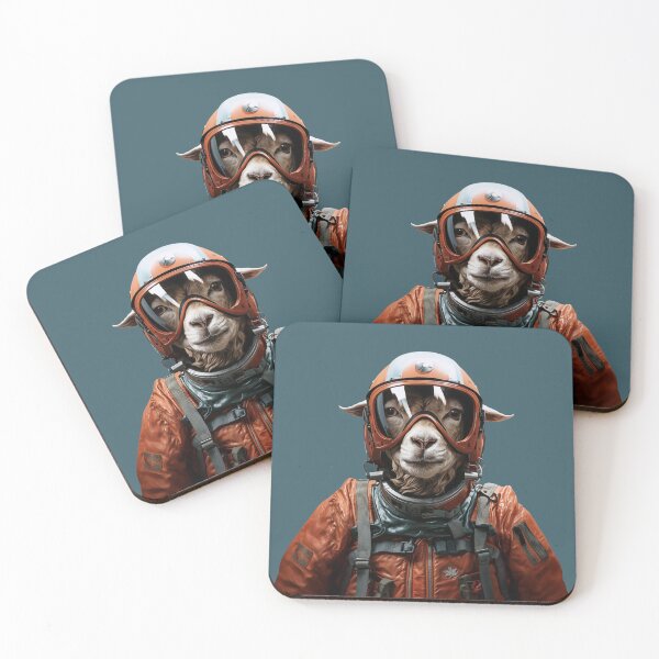 Item preview, Goat in a helmet, glasses and uniform designed and sold by Andrey Tarakanov.