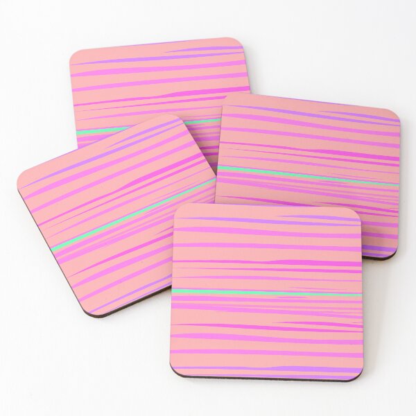 Item preview, Sunset Stripes - Pink Turquoise designed and sold by SilverPegasus.