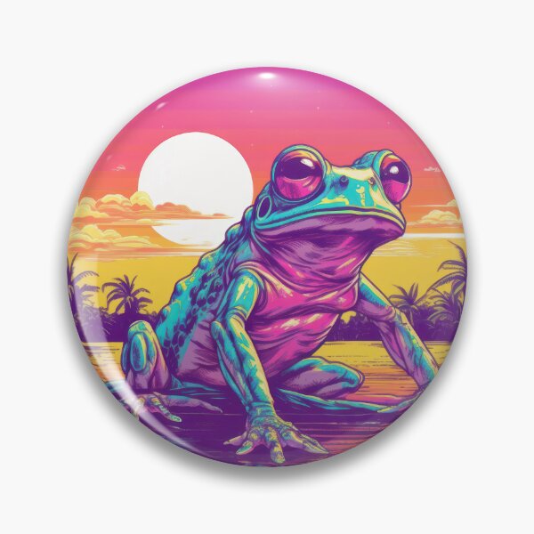 Item preview, This synthwave frog is living his best life designed and sold by cafegrafis.