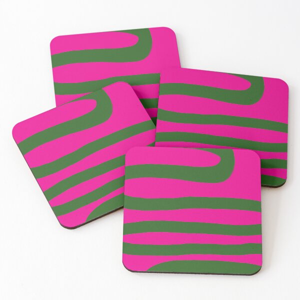 Item preview, Boho Green Lines over Hot Pink designed and sold by cadinera.