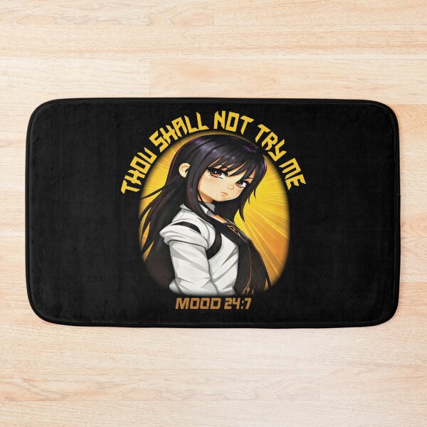 Item preview, Thou Shall Not Try Me - Anime Style | Retro Anime Cute Girl | Vintage Anime Cute Girl | Anime Chibi | Anime Kawaii | Funny Anime Memes designed and sold by Rude Bot.