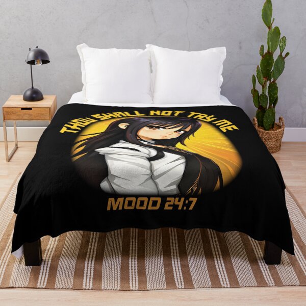 Item preview, Thou Shall Not Try Me - Anime Style | Retro Anime Cute Girl | Vintage Anime Cute Girl | Anime Chibi | Anime Kawaii | Funny Anime Memes designed and sold by Rude Bot.