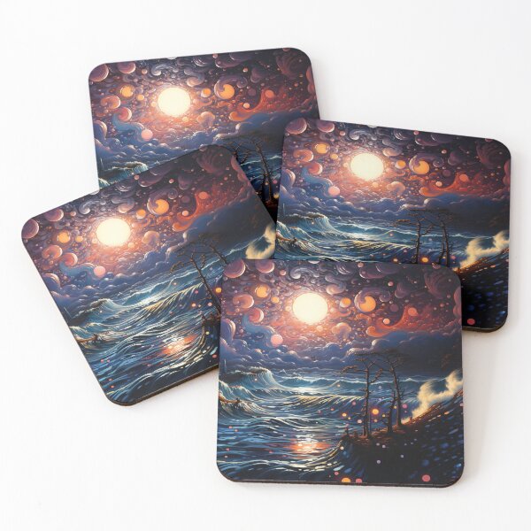 Item preview, Sunset at night in the style of digital fantasy landscapes designed and sold by Andrey Tarakanov.