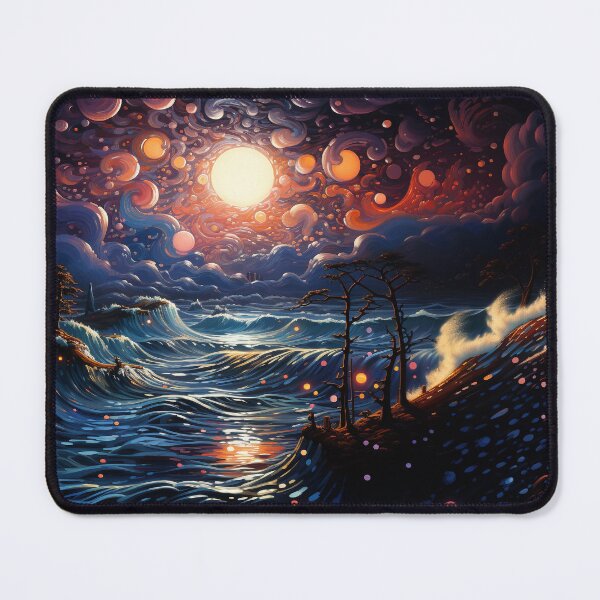 Item preview, Sunset at night in the style of digital fantasy landscapes designed and sold by Andrey Tarakanov.