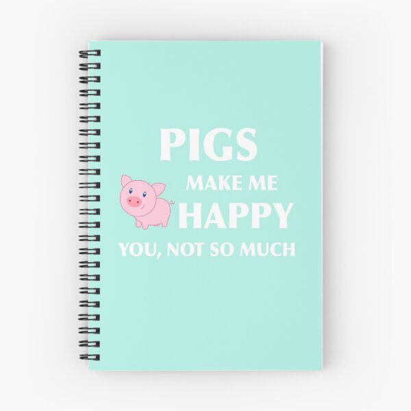 Item preview, Pigs Make Me Happy You Not So Much Animal Art Pig Art Pig Lover Great Gift Pig Print Art designed and sold by TeesByDesign.