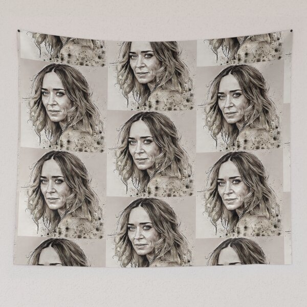 Item preview, Emily Blunt en acuarelas designed and sold by bogfl.