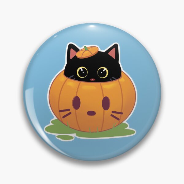 Item preview, Cute Black Cat Halloween Pumpkim designed and sold by PottedCat.