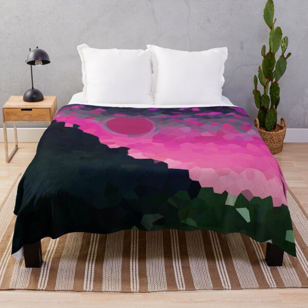 Item preview, Coastal Mountain Abstract Beach and Colorful Sky Scene 7 of 8 - with Sun designed and sold by Beachy.