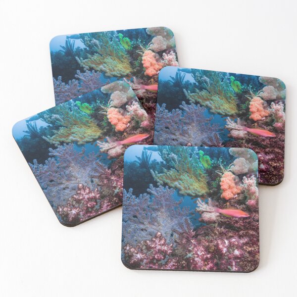 Item preview, Soft coral reef with cute little fish designed and sold by tank200bar.