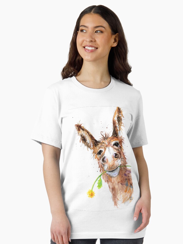 Thumbnail 2 of 7, Essential T-Shirt, Cute Cheeky Donkey with Flower designed and sold by Marjansart.