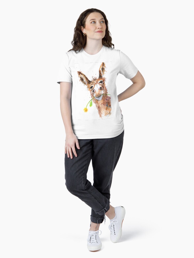 Thumbnail 4 of 7, Essential T-Shirt, Cute Cheeky Donkey with Flower designed and sold by Marjansart.