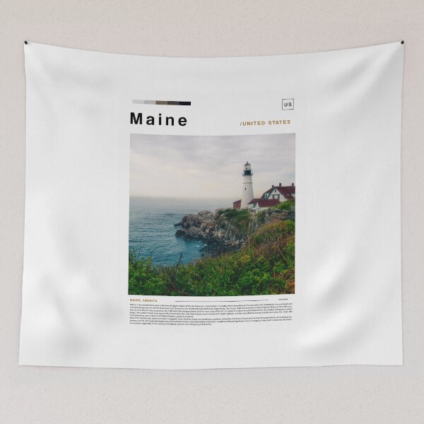 Item preview, Maine poster landscape designed and sold by paulrommer.
