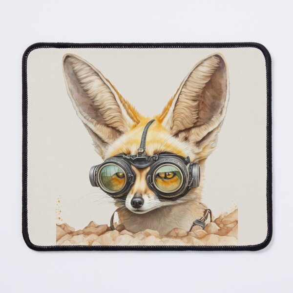 Item preview, Fennec Fox Wearing Aviator Goggles Portrait designed and sold by Sturdust.