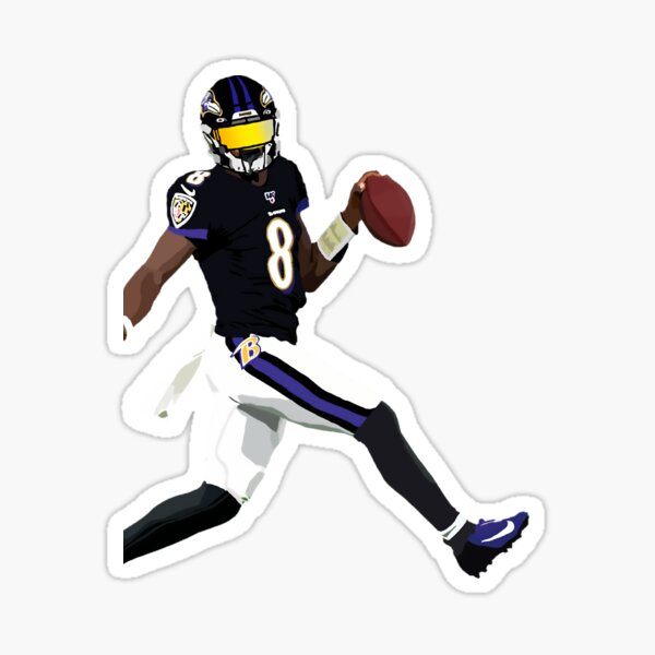 Lamar Jackson Jersey Sticker for Sale by cbaunoch