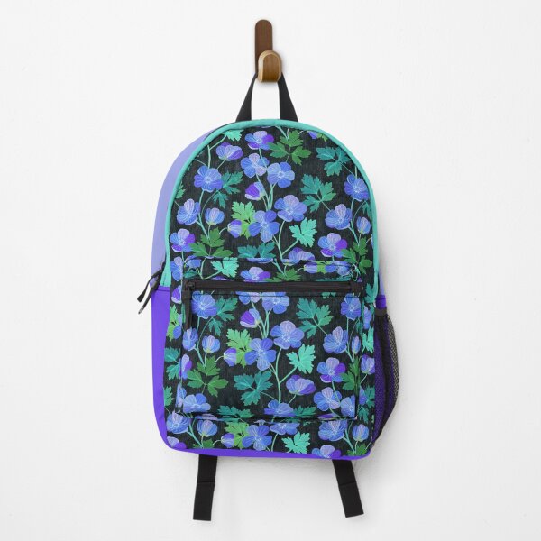 Item preview, Teal and Purple Floral on Dark Textured Background designed and sold by micklyn.