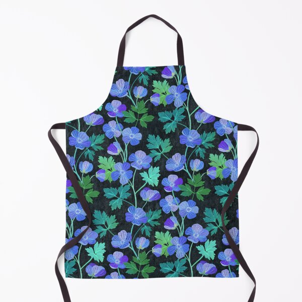 Aperçu de l'œuvre Bleu sarcelle et violet floral sur fond texturé foncé créée et vendue par micklyn.