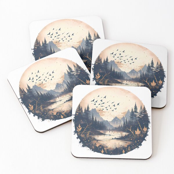 Item preview, Vintage light forest landscape  designed and sold by Hasan Habeeb.