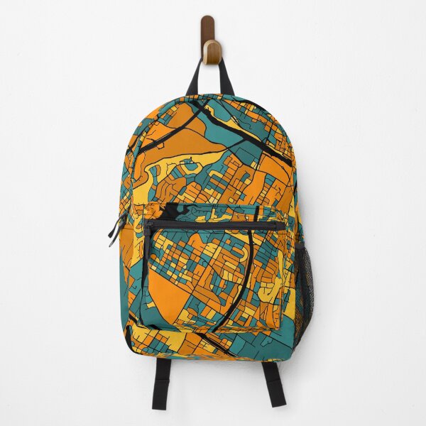 Item preview, Austin Map Pattern in Orange & Teal designed and sold by PatternMaps.