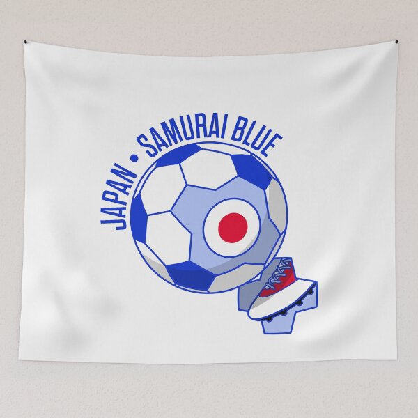 Item preview, Samurai Blue - Japan - Japanese Flag Soccer / Football Fan designed and sold by ClickForMore.