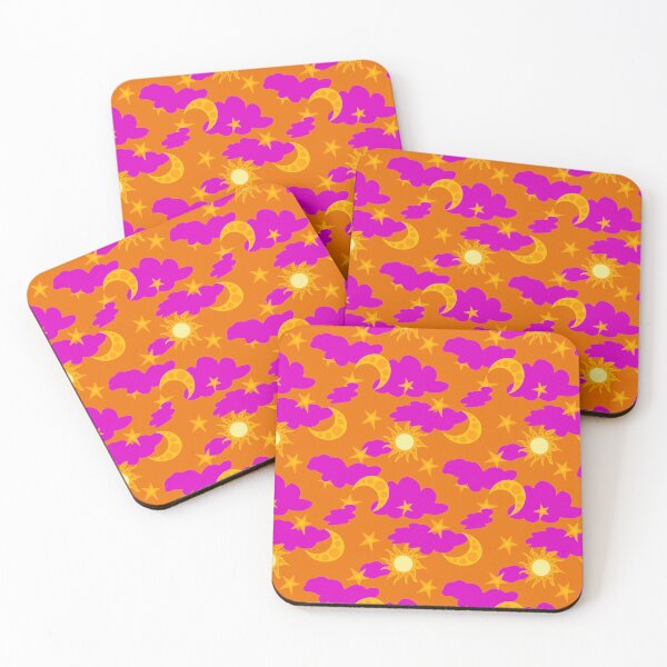 Item preview, sun moon stars_pink and orange designed and sold by NeonEye-Designs.