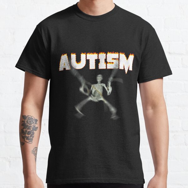 Item preview, Autism Skeleton Meme T-Shirt designed and sold by aymanba.