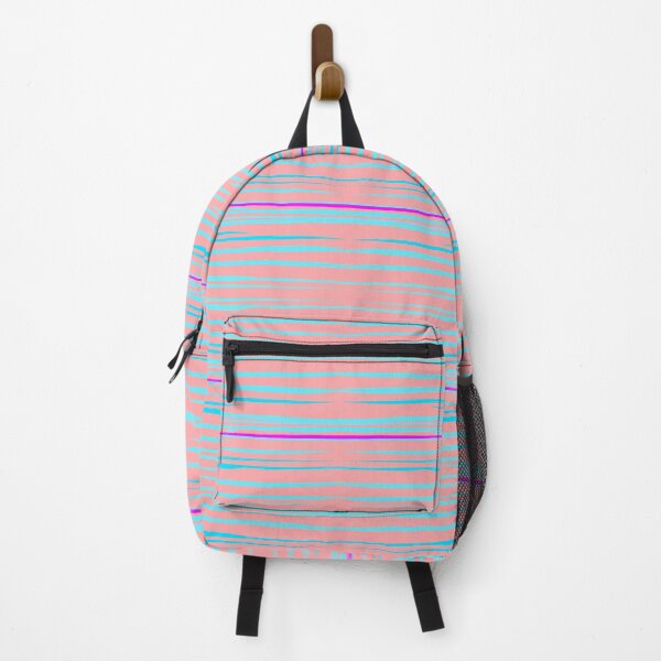 Item preview, Sunset Stripes - Aqua Blue Pink designed and sold by SilverPegasus.