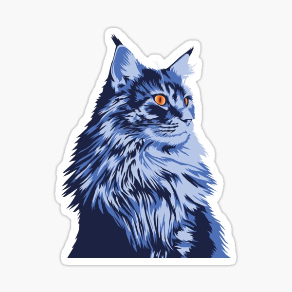 Maine coon portrait Sticker
