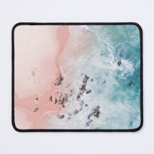Item preview, Sea Bliss - Aerial Pink Beach Ocean Sea photography by Ingrid Beddoes designed and sold by Ingrid Beddoes Photography.
