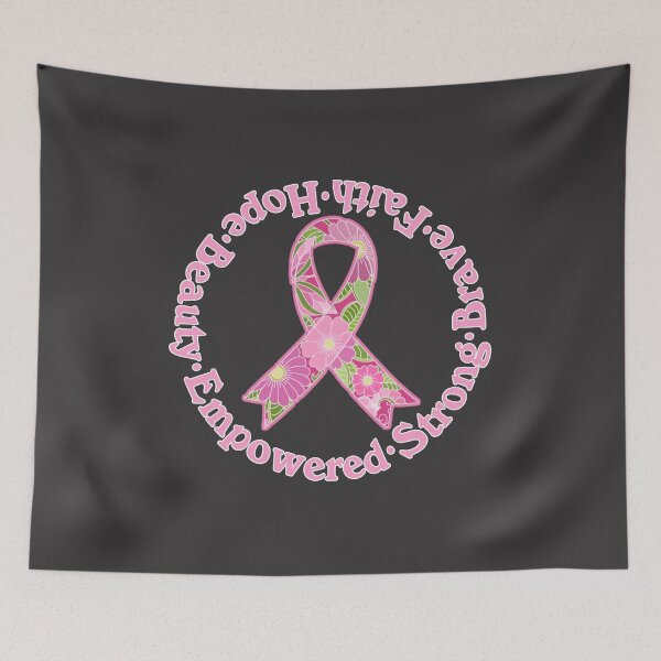 Item preview, Floral Pink Breast Cancer Awareness Ribbon designed and sold by Alondra.