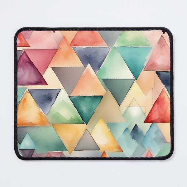 Item preview, Abstract watercolor design, colorful triangles designed and sold by artbelka.