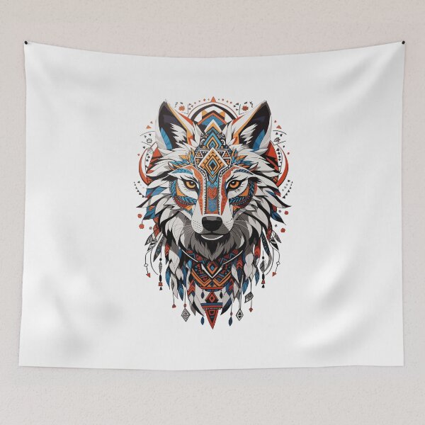 Item preview, Ethnic Wolf Totem designed and sold by jkrphoto.