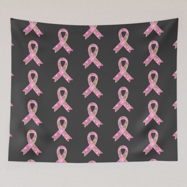 Item preview, Floral Pink Breast Cancer Awareness Ribbon designed and sold by Alondra.