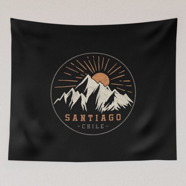 Artikelvorschau, Santiago Chile Vintage Berge Sonnenuntergang Retro Souvenir entworfen und verkauft von alenaz.