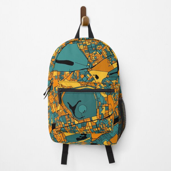 Item preview, London Map Pattern in Orange & Teal designed and sold by PatternMaps.
